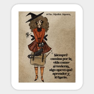 Spanish teacher witch Sticker